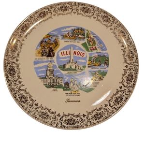 Illinois Souvenir Plate- Savanna